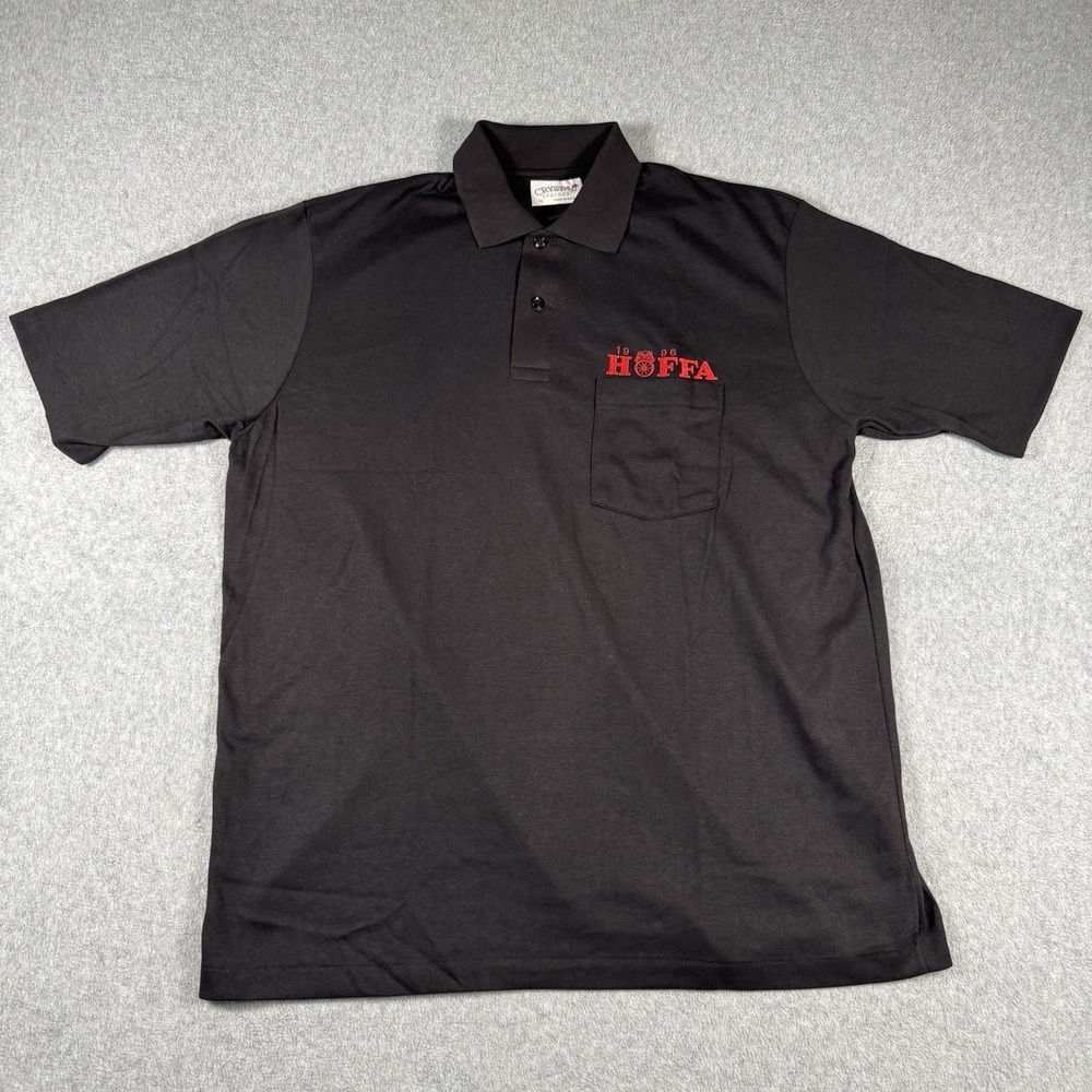 Vintage Crystal Springs 1996 Hoffa Teamsters Campaign Polo Size XL Made In USA